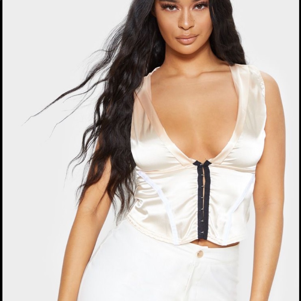 PLT Nude Plunge Satin Hook And Eye Brand New